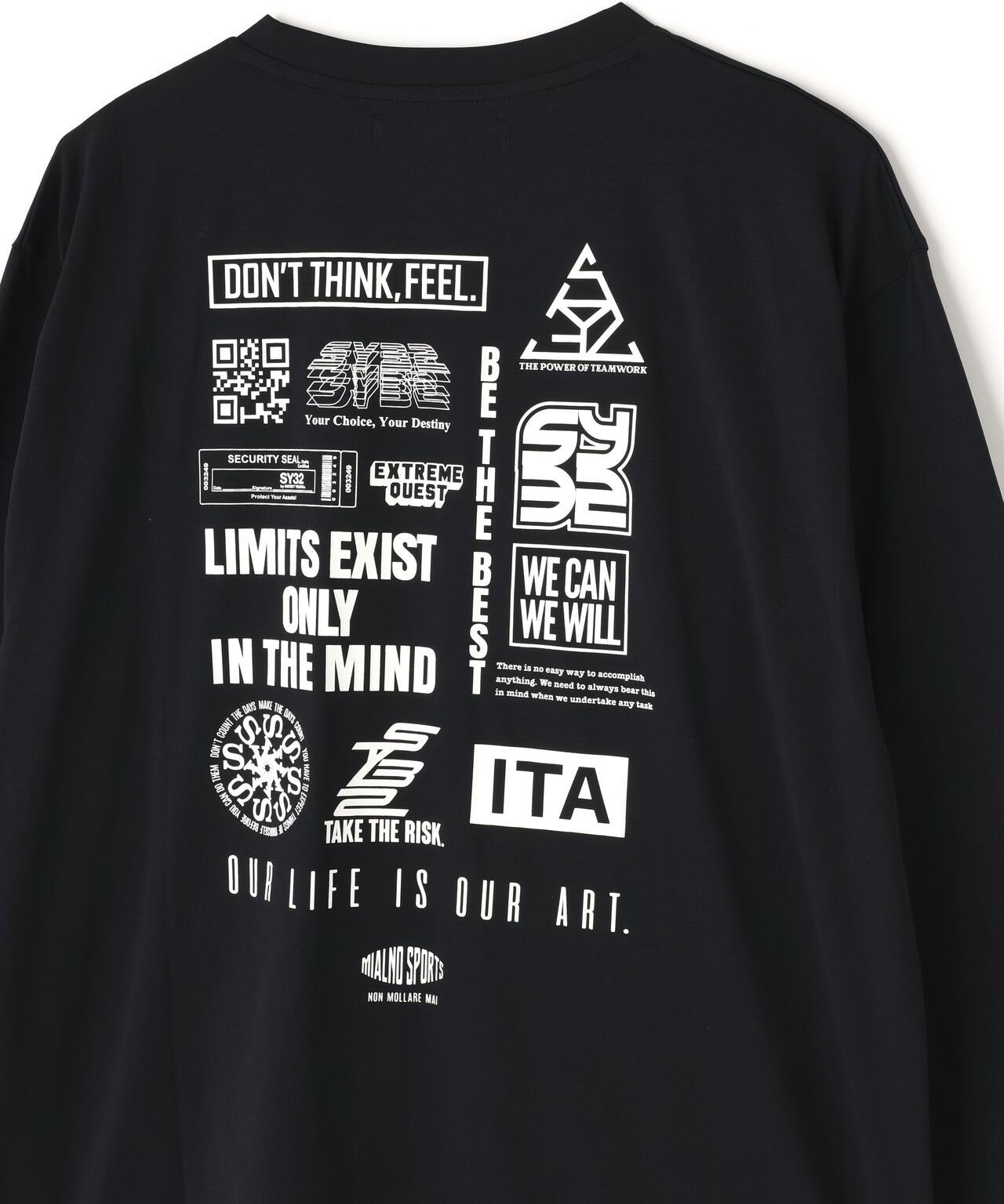 SY32 by SWEET YEARS MULTI LOGO L/S TEE 多Logo長袖T恤
