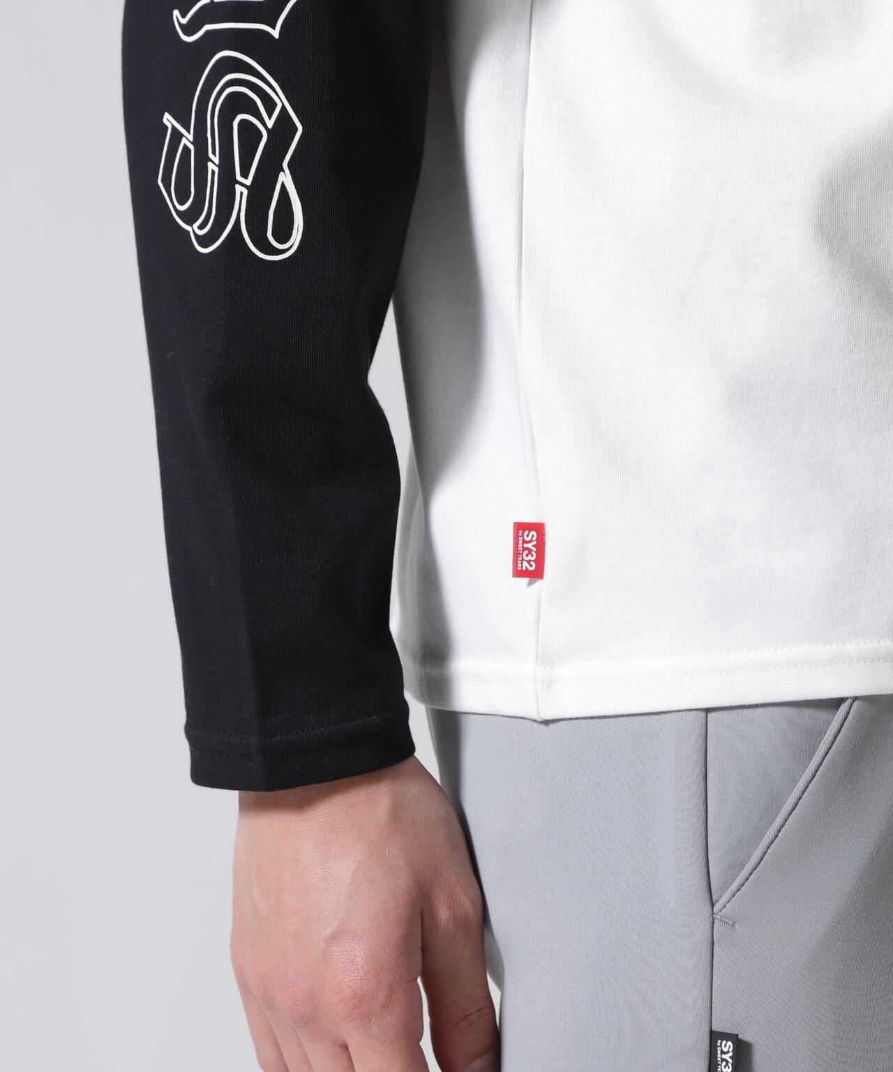 SY32 by SWEET YEARS RAGLAN SLEEVE CROSS L/S TE T恤