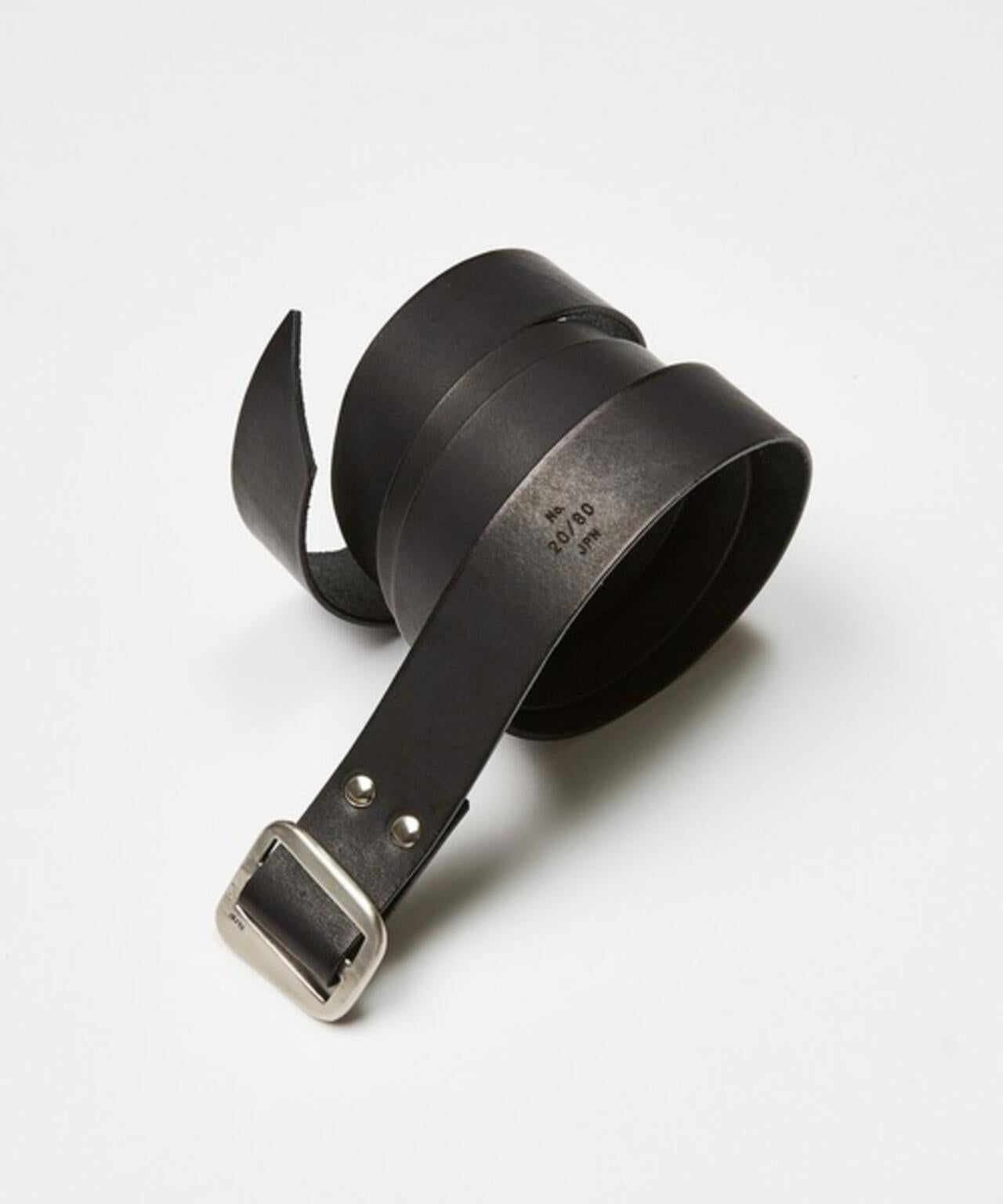 20/80 COW LEATHER TAPE BELT WITH BRASS BUCKLE 腰帶