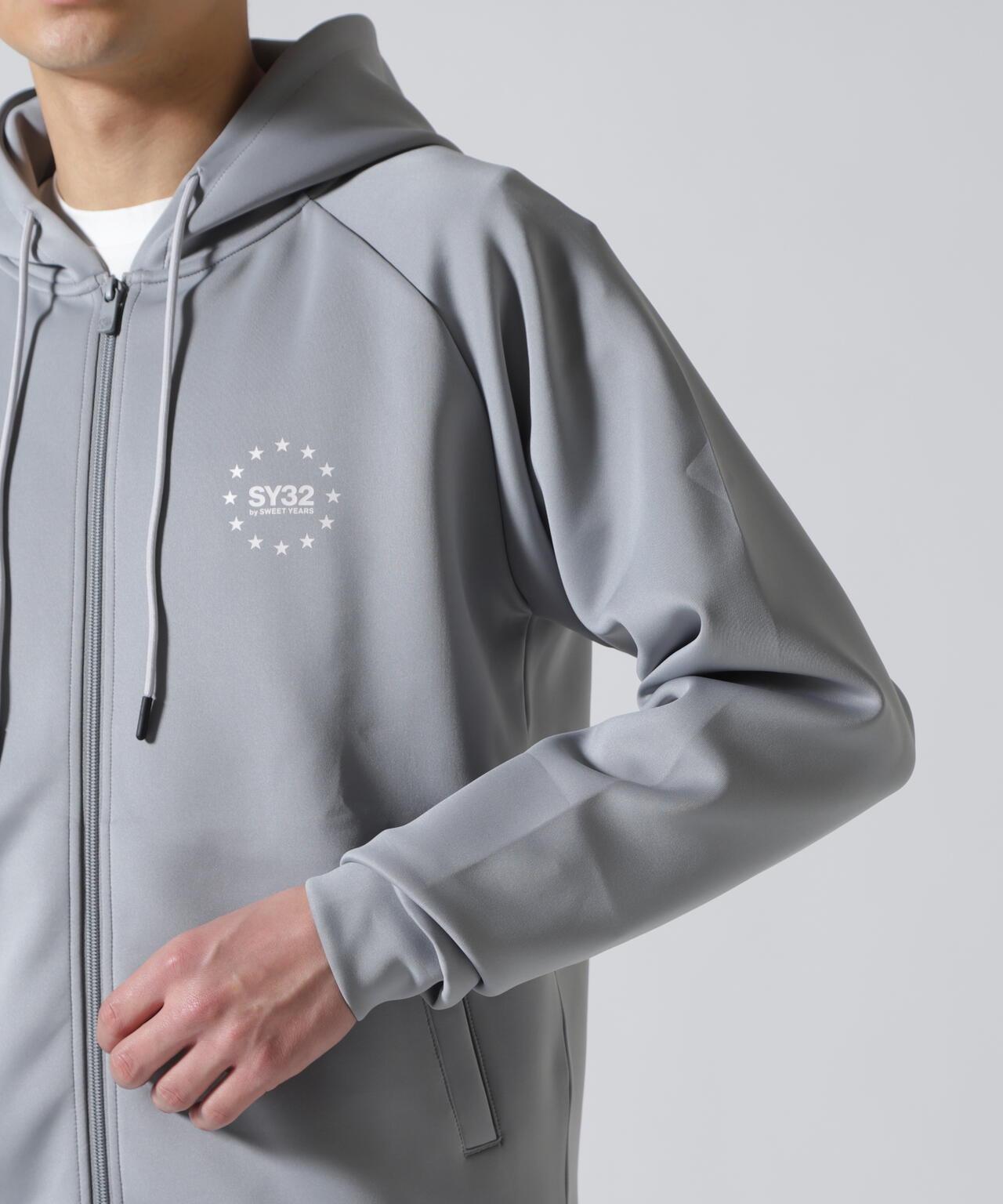SY32 by SWEET YEARS DOUBLE KNIT MULTI LOGO ZIP 雙面針織 多標設計 拉鍊上衣