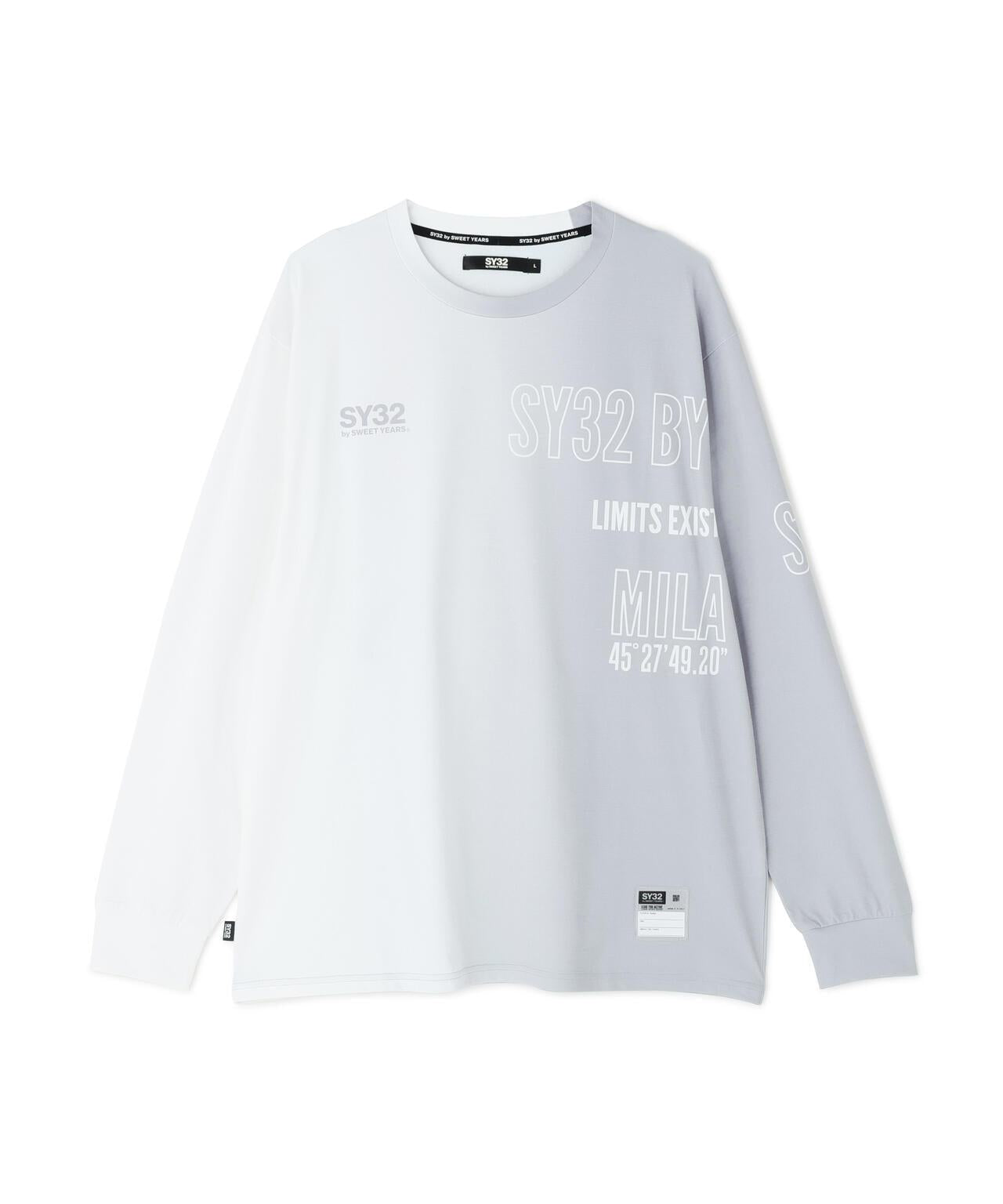SY32 by SWEET YEARS GRADATION LOGO 長袖T恤