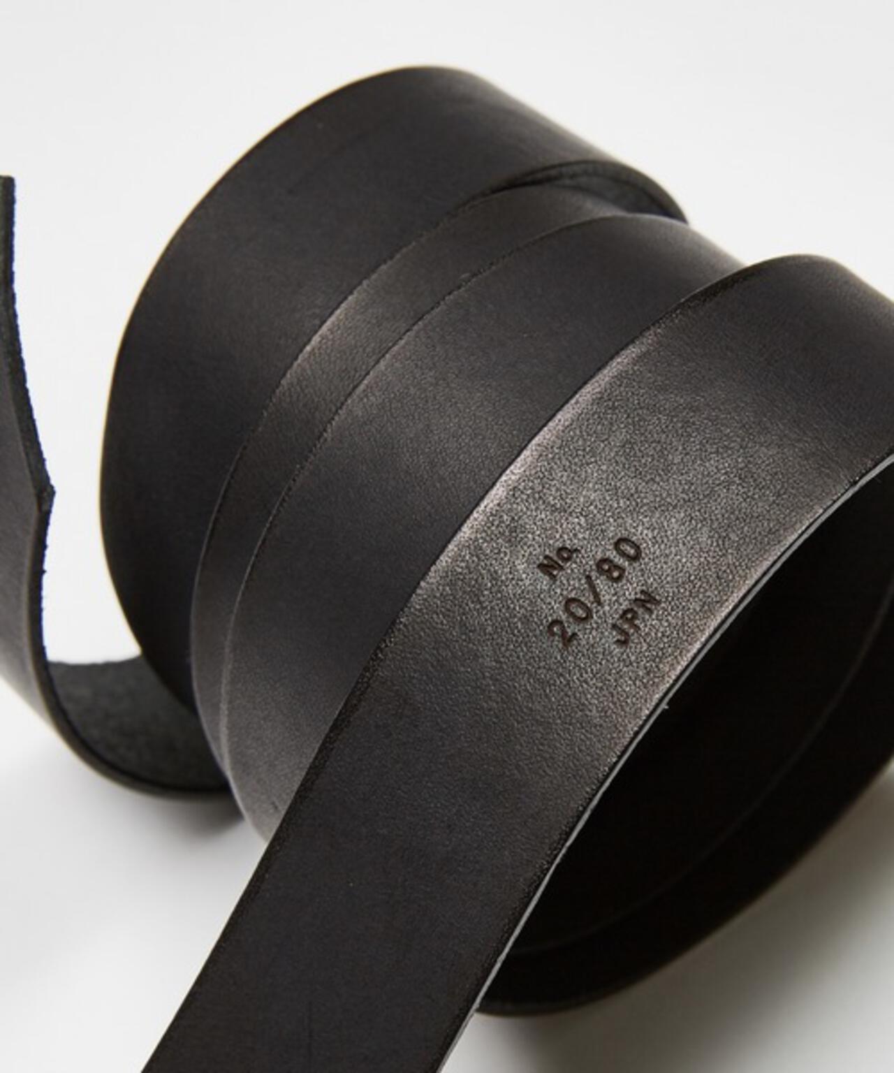 20/80 COW LEATHER TAPE BELT WITH BRASS BUCKLE 腰帶