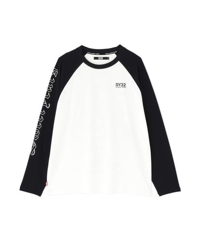 SY32 by SWEET YEARS RAGLAN SLEEVE CROSS L/S TE T恤