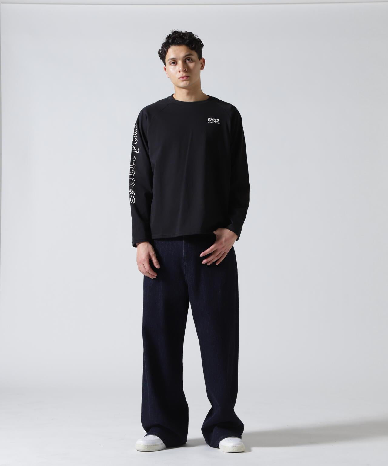 SY32 by SWEET YEARS RAGLAN SLEEVE CROSS L/S TE T恤