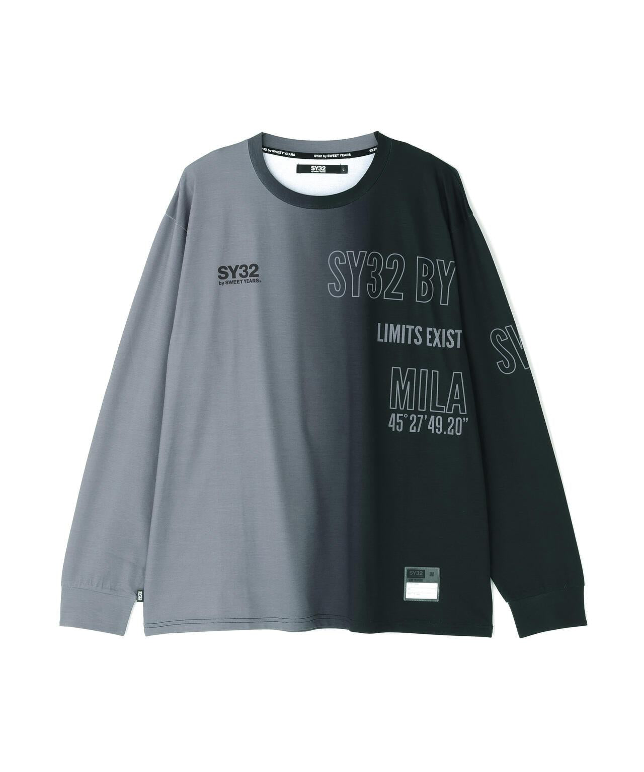 SY32 by SWEET YEARS GRADATION LOGO 長袖T恤