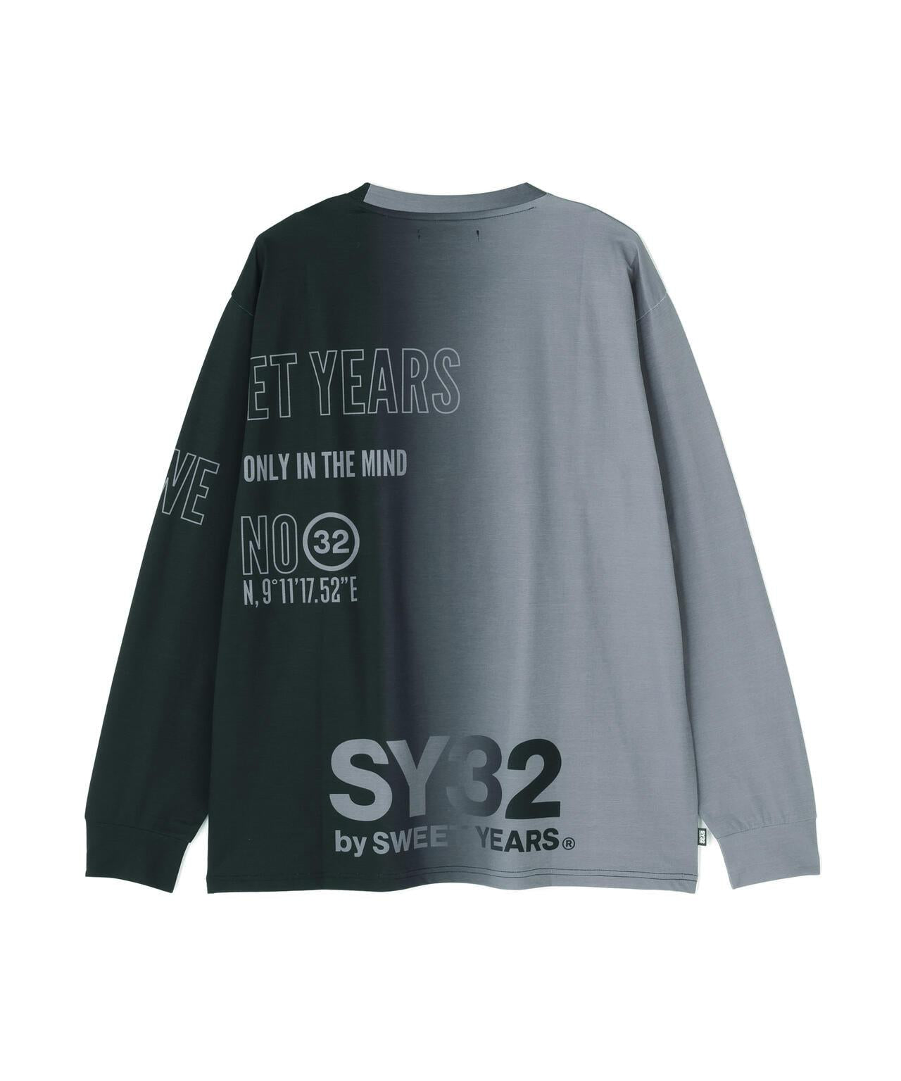 SY32 by SWEET YEARS GRADATION LOGO 長袖T恤