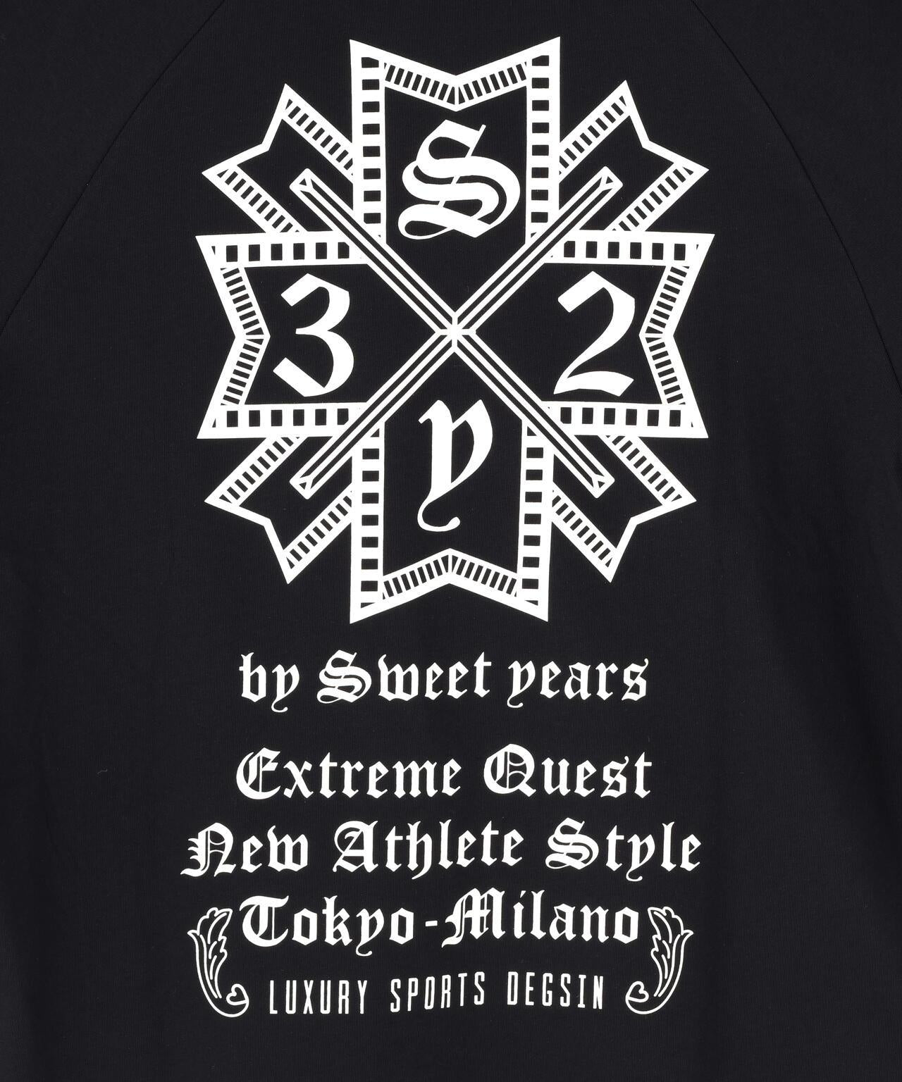 SY32 by SWEET YEARS RAGLAN SLEEVE CROSS L/S TE T恤