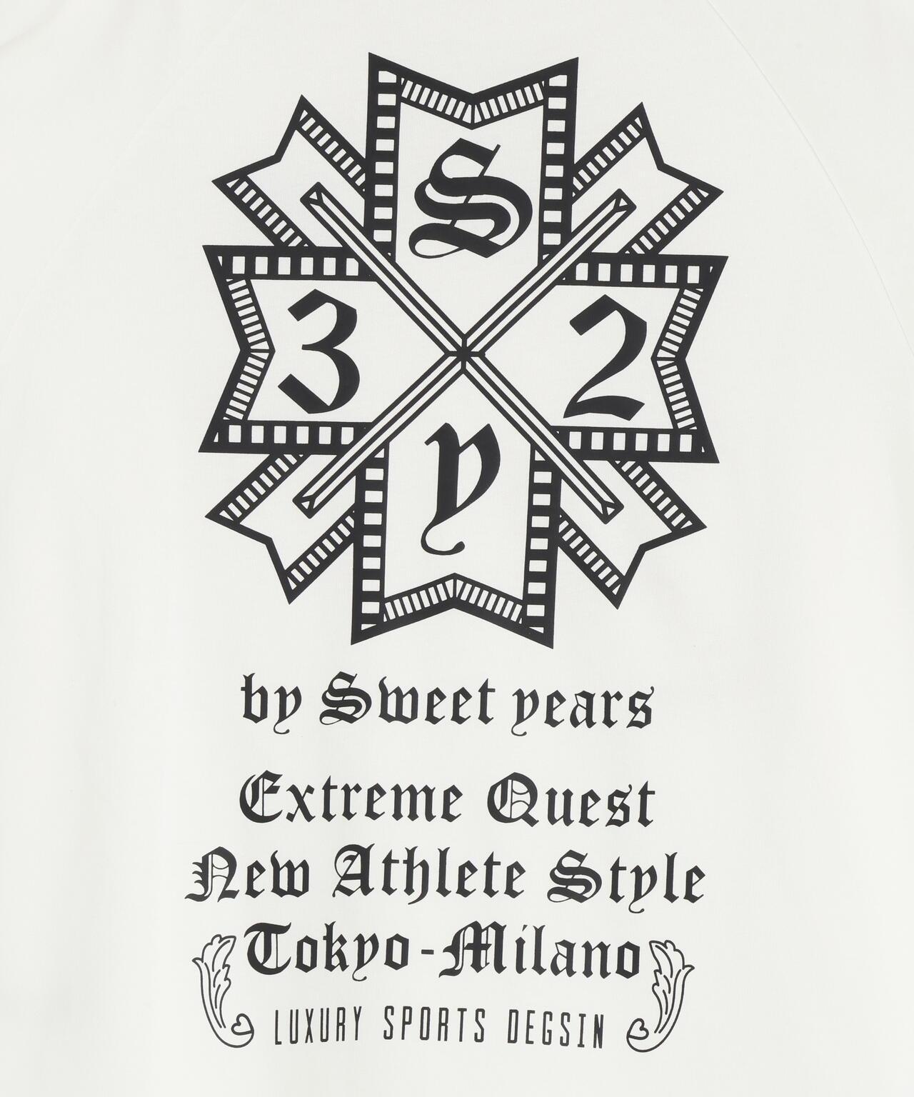 SY32 by SWEET YEARS RAGLAN SLEEVE CROSS L/S TE T恤
