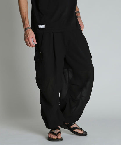 CHIFFON CARGO PANTS 雪紡工裝褲