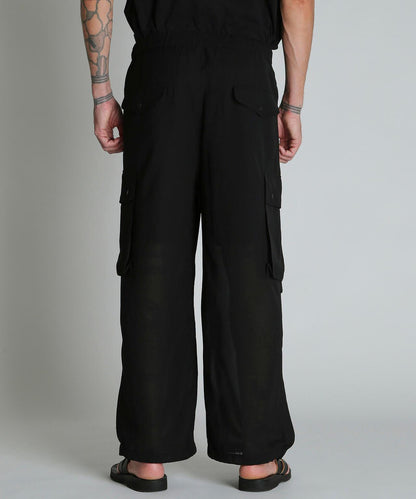 CHIFFON CARGO PANTS 雪紡工裝褲