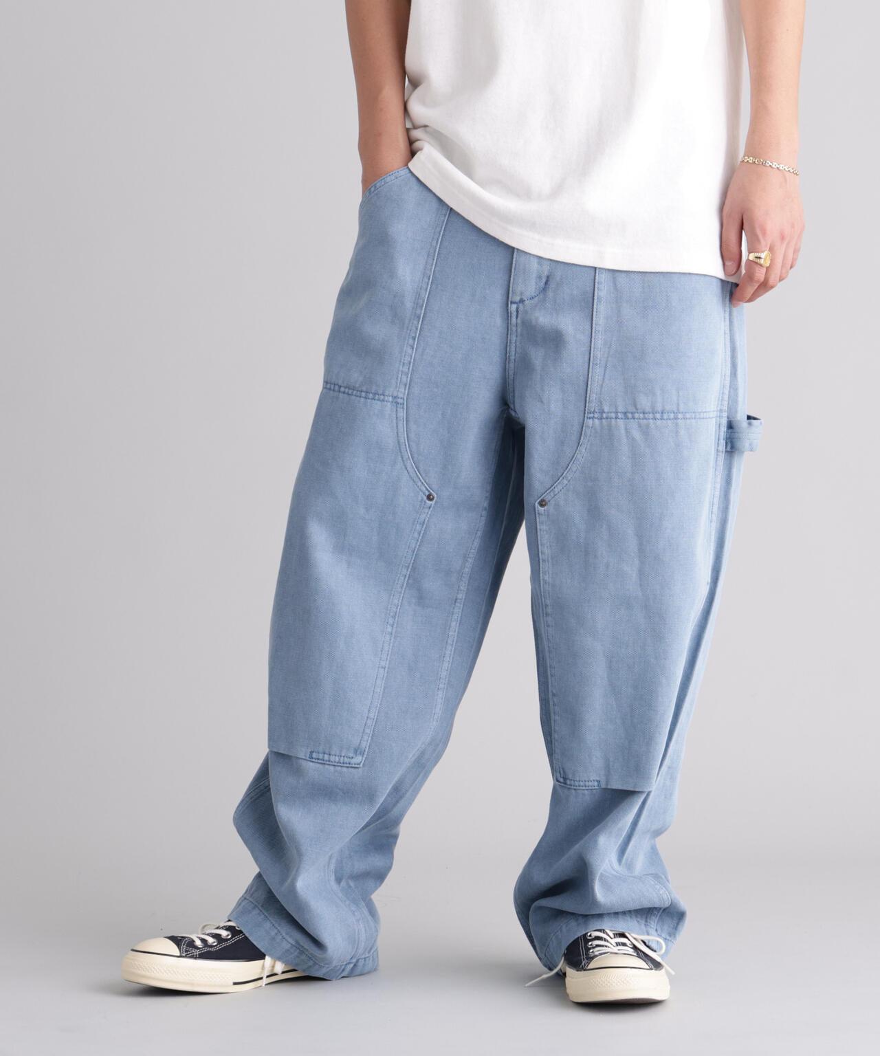 HEMP WASHED DOUBLE KNEE 褲子