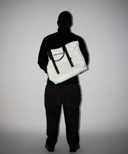 PACKING BLACK REFLECTIVE TOTE 黑色反光托特包