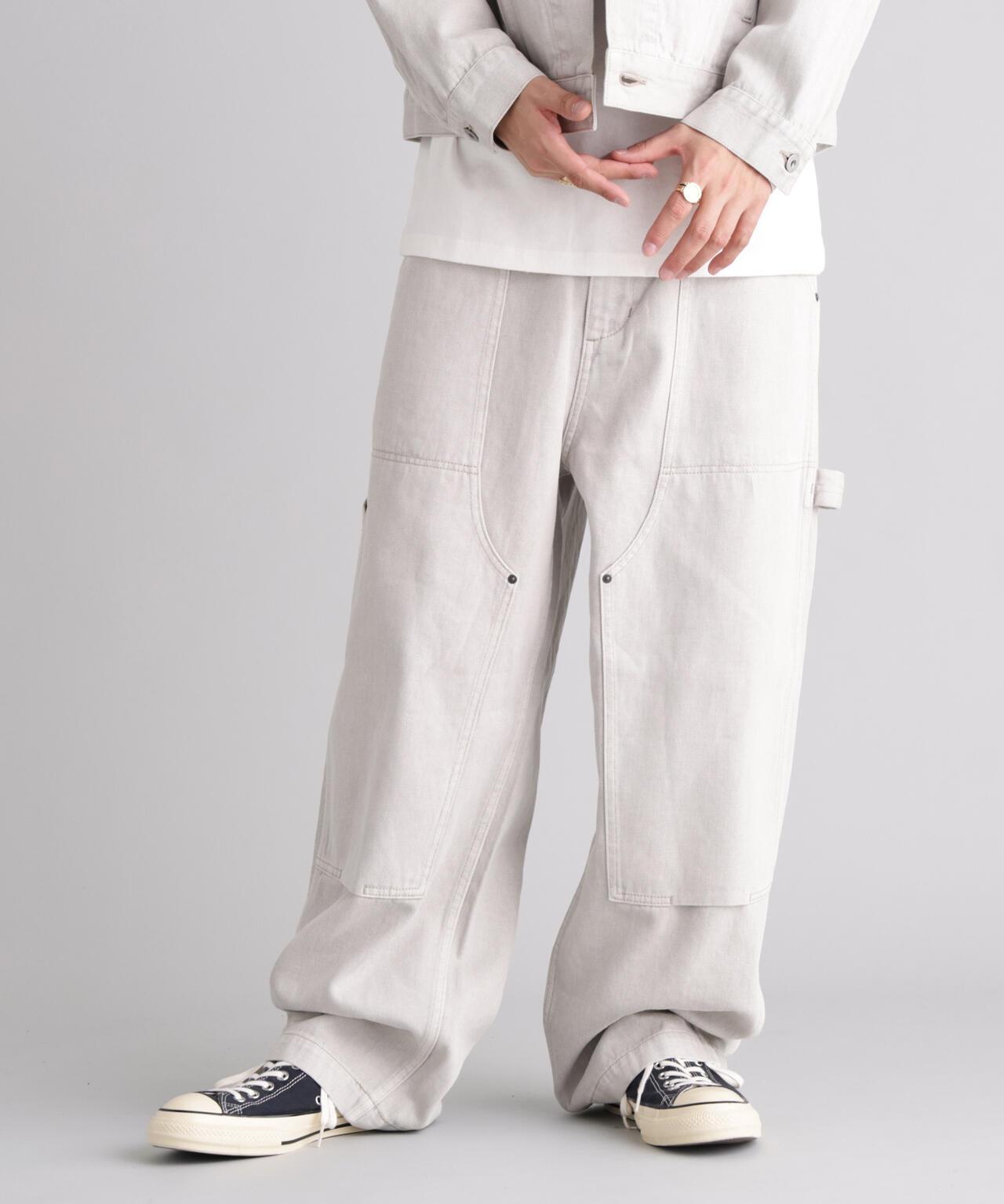 HEMP WASHED DOUBLE KNEE 褲子