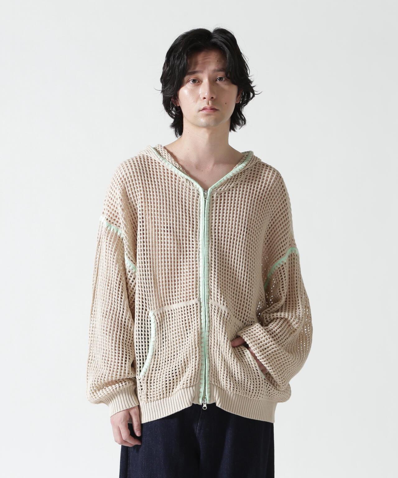 手工縫線網眼連帽衛衣 HAND - STITCH MESH HOODIE