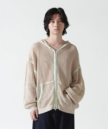 手工縫線網眼連帽衛衣 HAND - STITCH MESH HOODIE