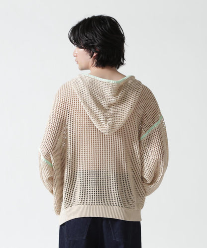 手工縫線網眼連帽衛衣 HAND - STITCH MESH HOODIE