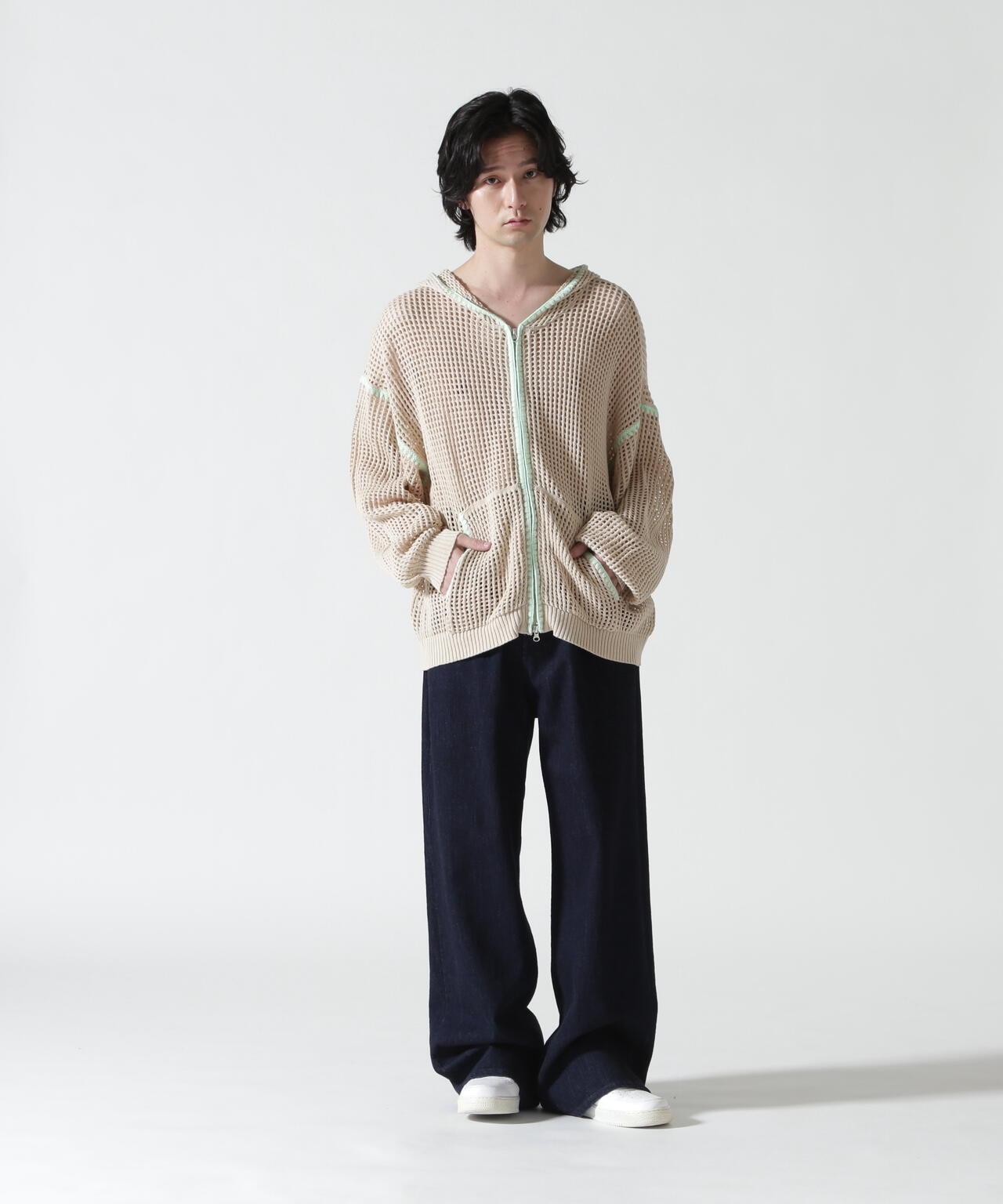 手工縫線網眼連帽衛衣 HAND - STITCH MESH HOODIE