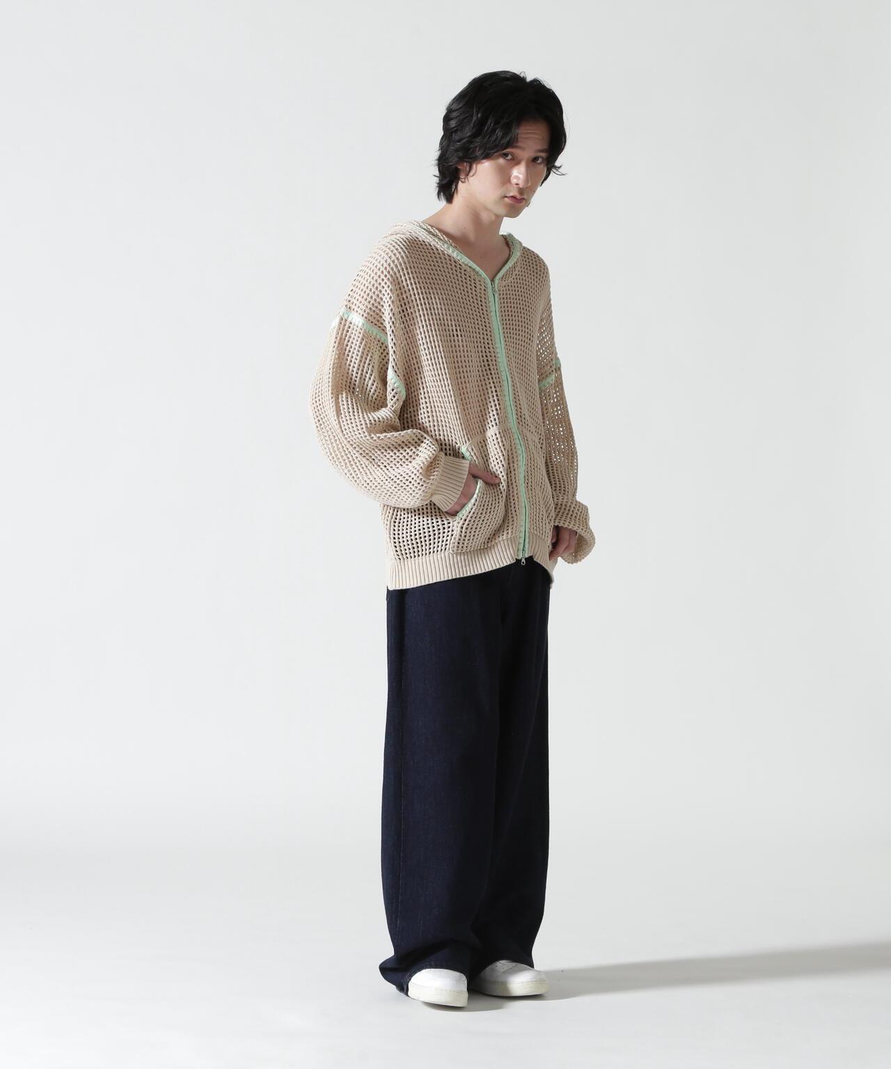 手工縫線網眼連帽衛衣 HAND - STITCH MESH HOODIE