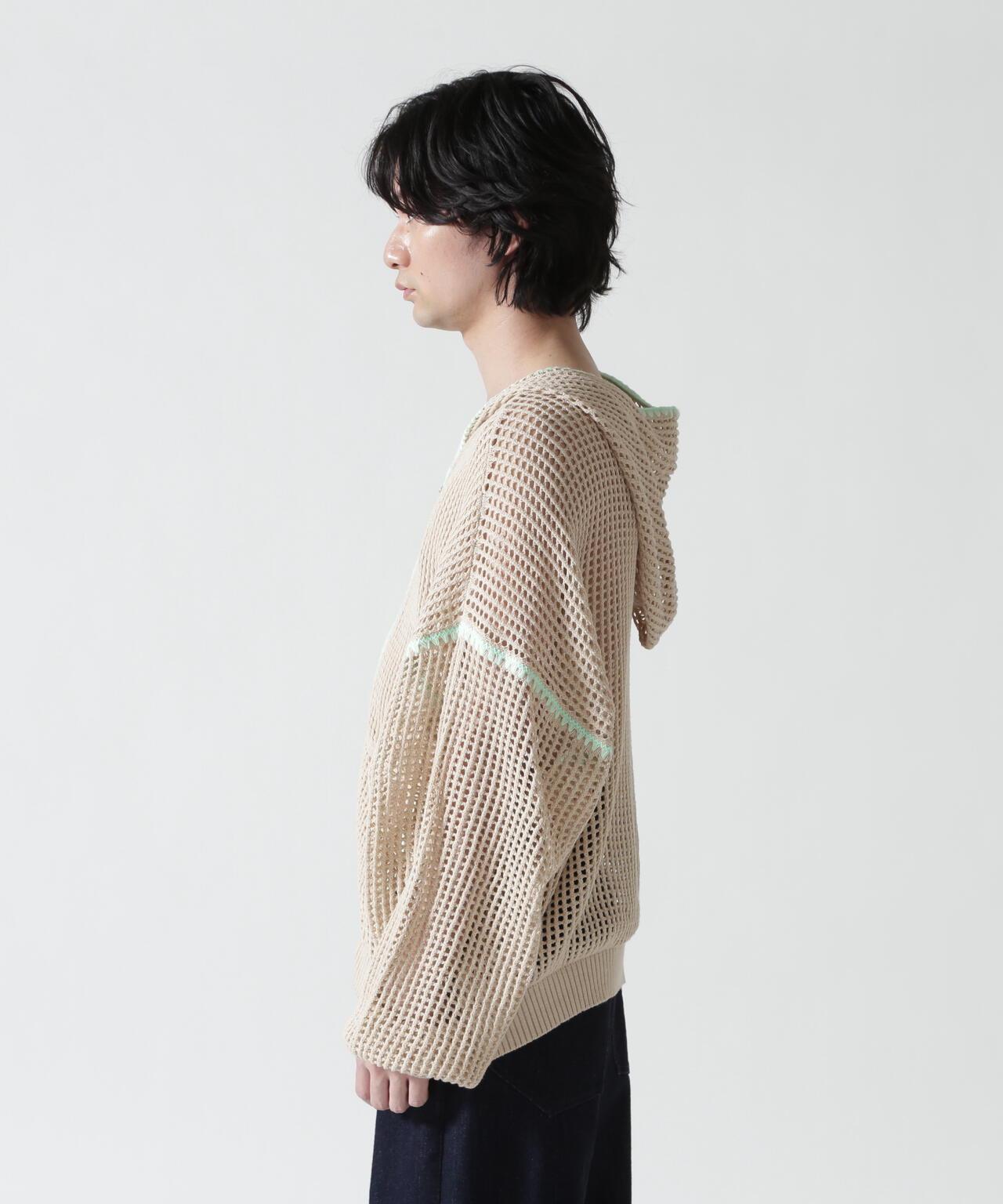 手工縫線網眼連帽衛衣 HAND - STITCH MESH HOODIE