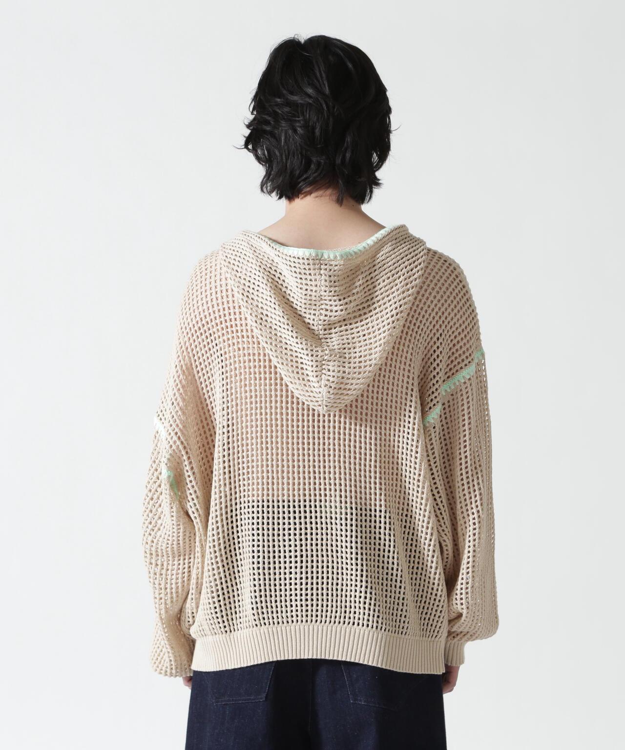 手工縫線網眼連帽衛衣 HAND - STITCH MESH HOODIE
