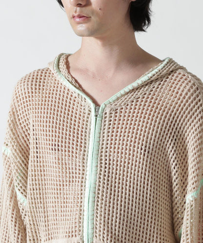 手工縫線網眼連帽衛衣 HAND - STITCH MESH HOODIE