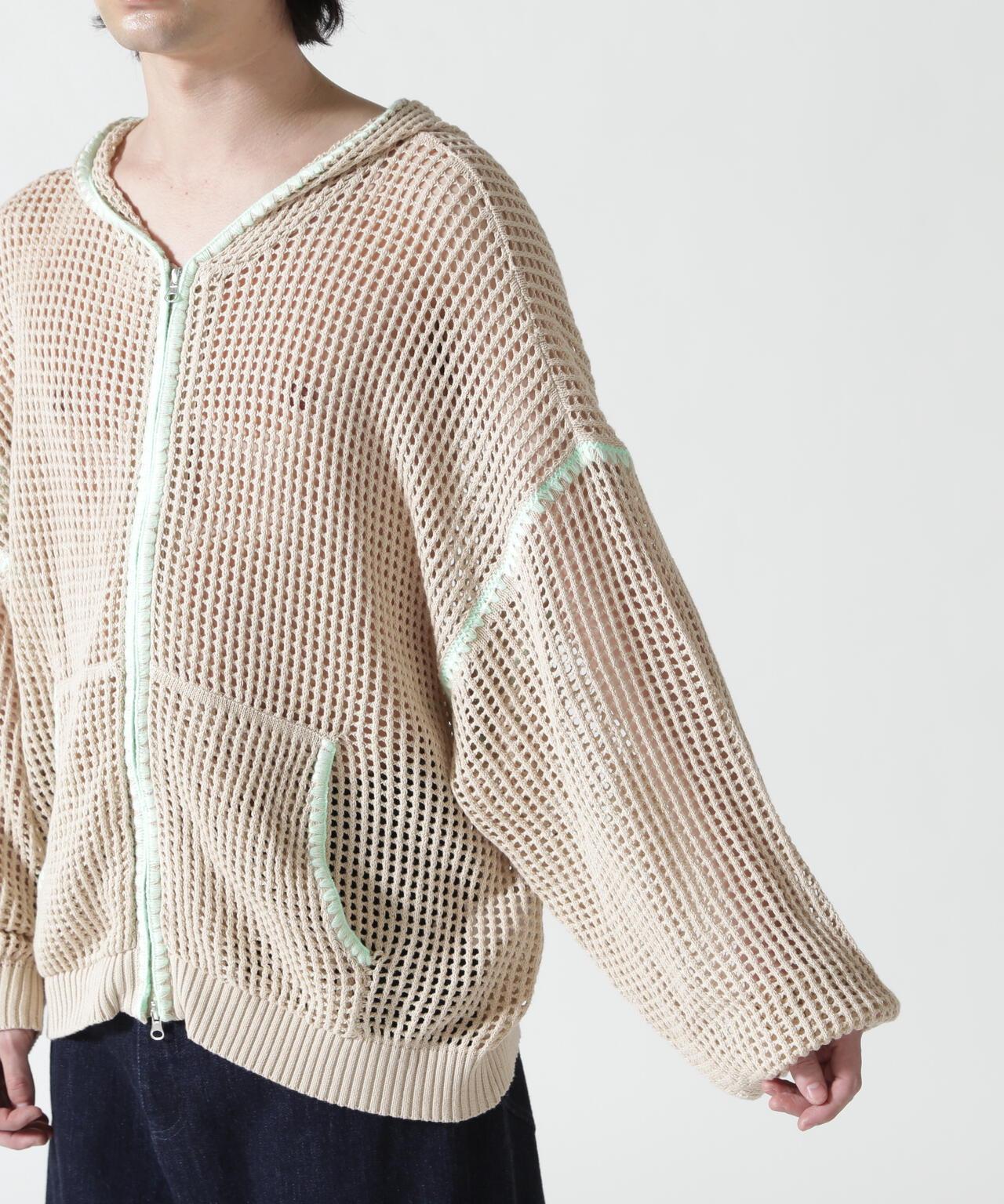 手工縫線網眼連帽衛衣 HAND - STITCH MESH HOODIE