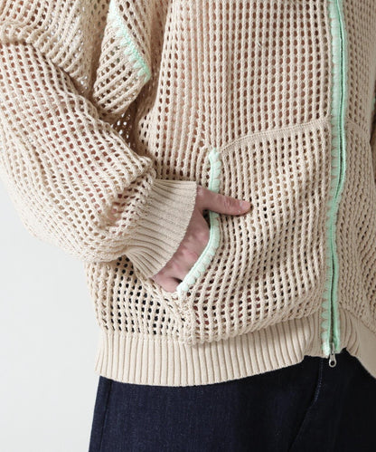 手工縫線網眼連帽衛衣 HAND - STITCH MESH HOODIE