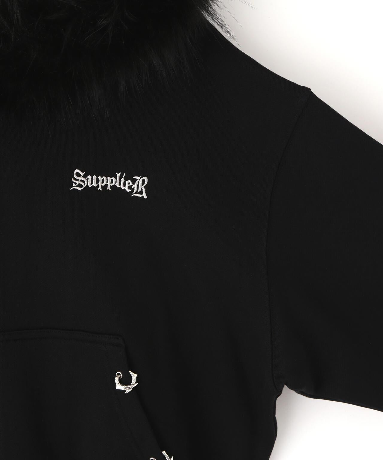 SUPPLIER サプライヤー LHP EXCLUSIVE 人造毛短款交叉拉鍊連帽外套