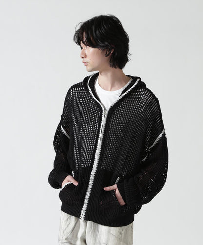 手工縫線網眼連帽衛衣 HAND - STITCH MESH HOODIE