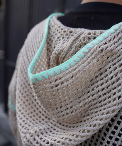 手工縫線網眼連帽衛衣 HAND - STITCH MESH HOODIE