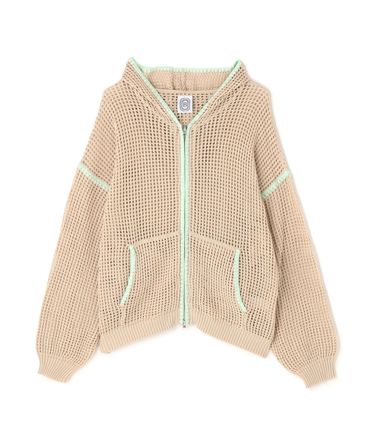 手工縫線網眼連帽衛衣 HAND - STITCH MESH HOODIE