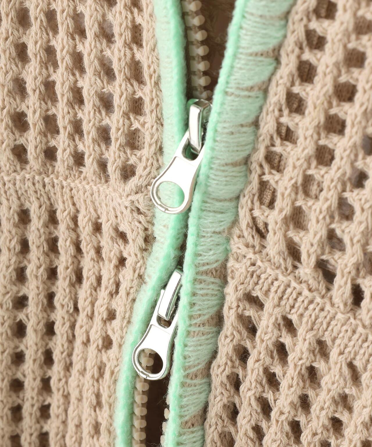 手工縫線網眼連帽衛衣 HAND - STITCH MESH HOODIE