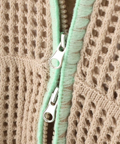手工縫線網眼連帽衛衣 HAND - STITCH MESH HOODIE