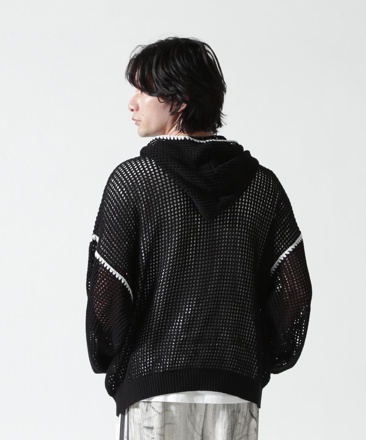 手工縫線網眼連帽衛衣 HAND - STITCH MESH HOODIE