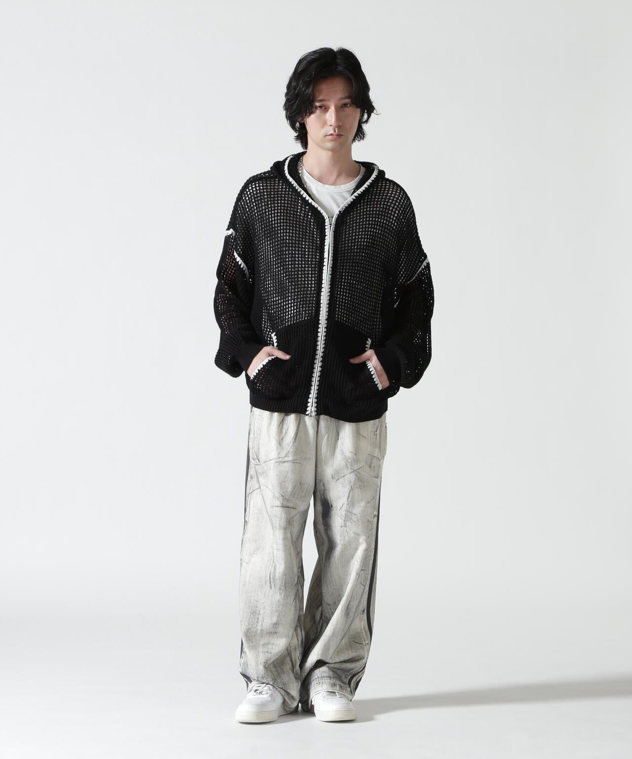 手工縫線網眼連帽衛衣 HAND - STITCH MESH HOODIE