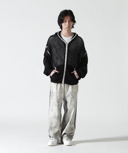手工縫線網眼連帽衛衣 HAND - STITCH MESH HOODIE