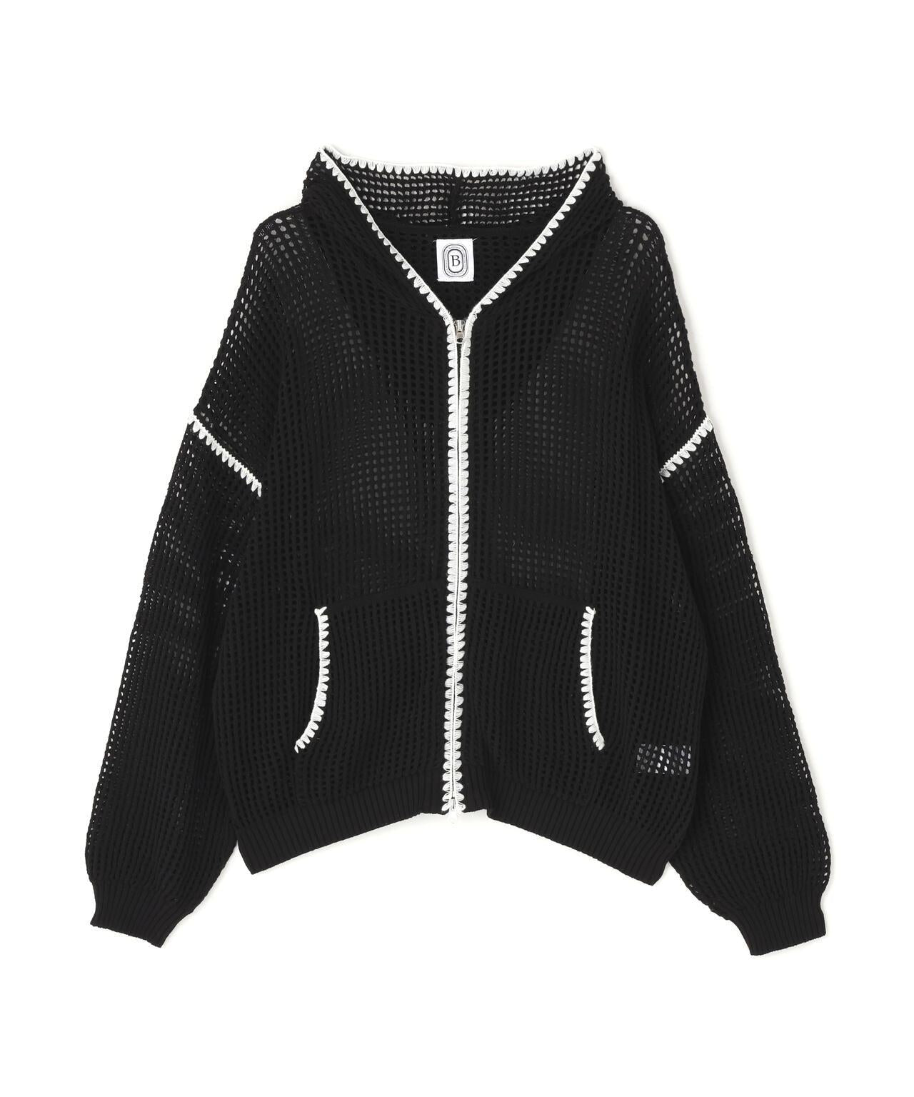 手工縫線網眼連帽衛衣 HAND - STITCH MESH HOODIE