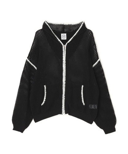 手工縫線網眼連帽衛衣 HAND - STITCH MESH HOODIE