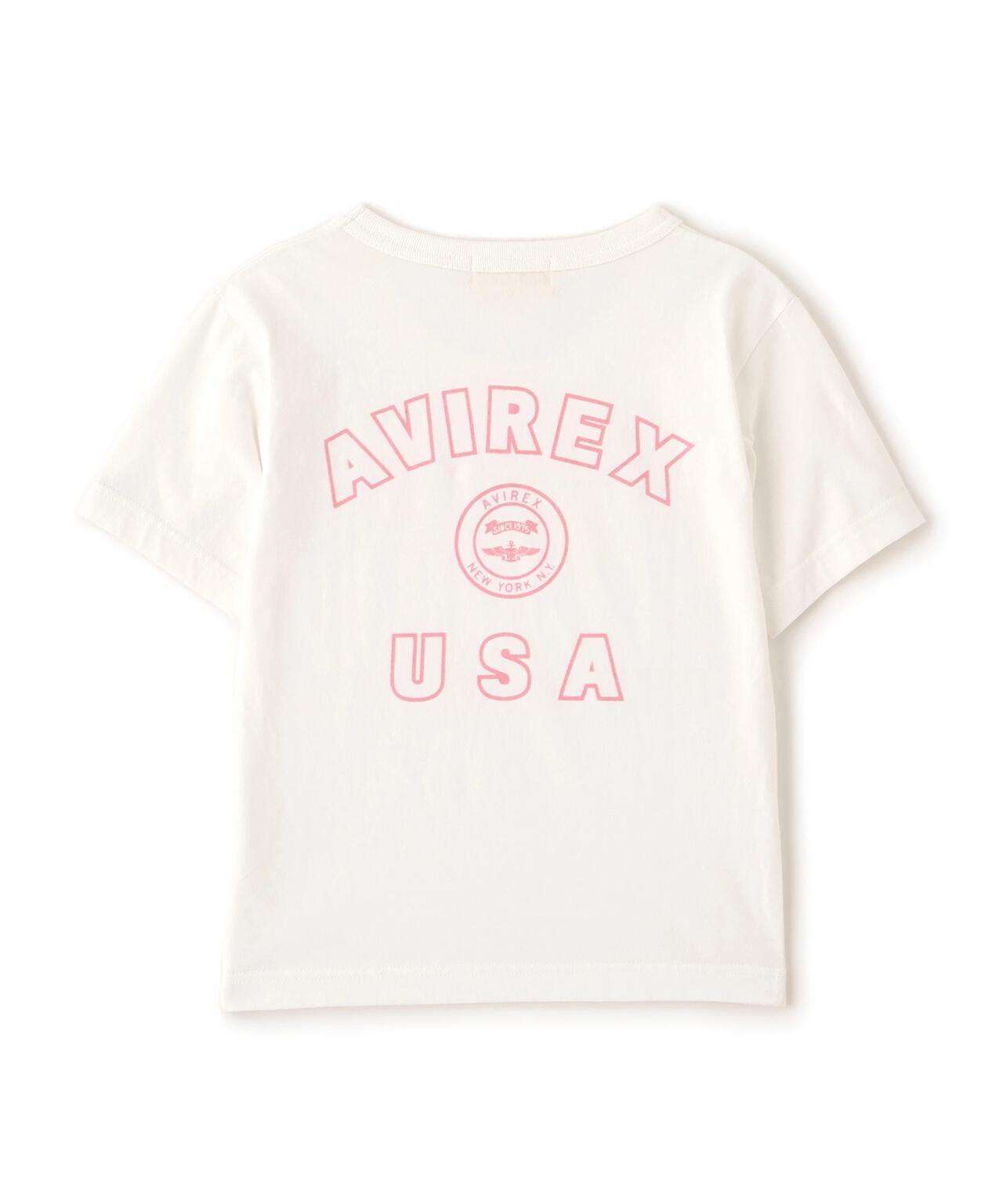 《WOMAN》 VARSITY LOGO 學院字母圖案 短款 T-SHIRT