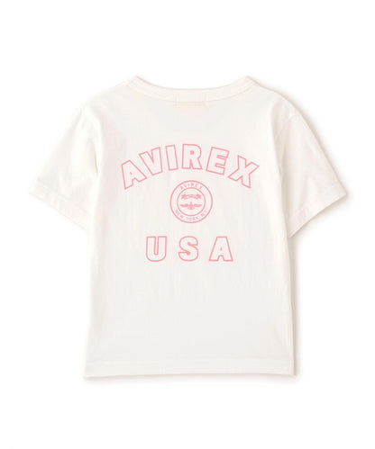 《WOMAN》 VARSITY LOGO 學院字母圖案 短款 T-SHIRT