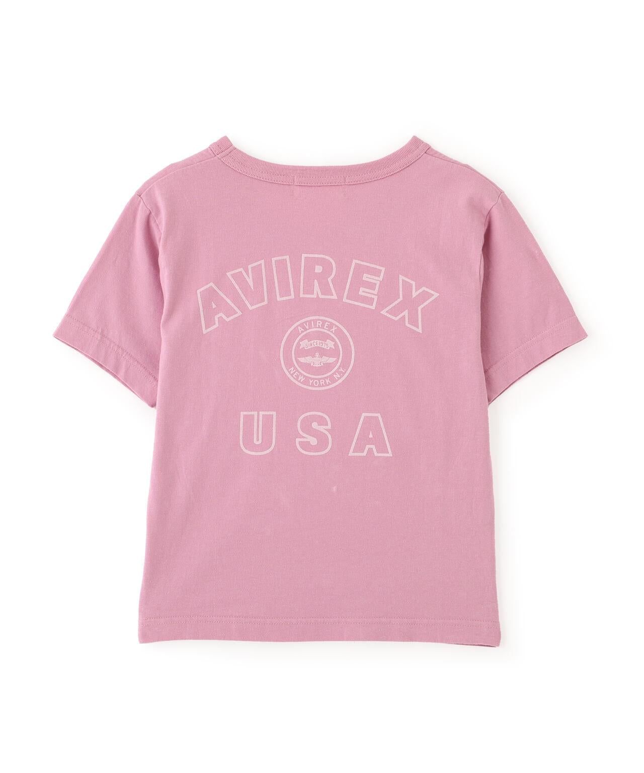 《WOMAN》 VARSITY LOGO 學院字母圖案 短款 T-SHIRT