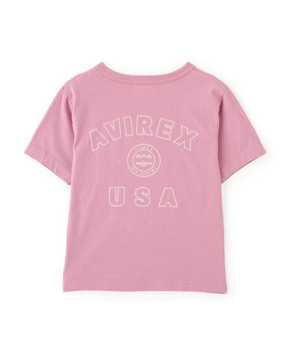 《WOMAN》 VARSITY LOGO 學院字母圖案 短款 T-SHIRT