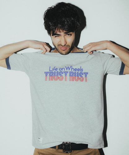TRUST RUST RINGER T-SHIRT 撞色領T恤