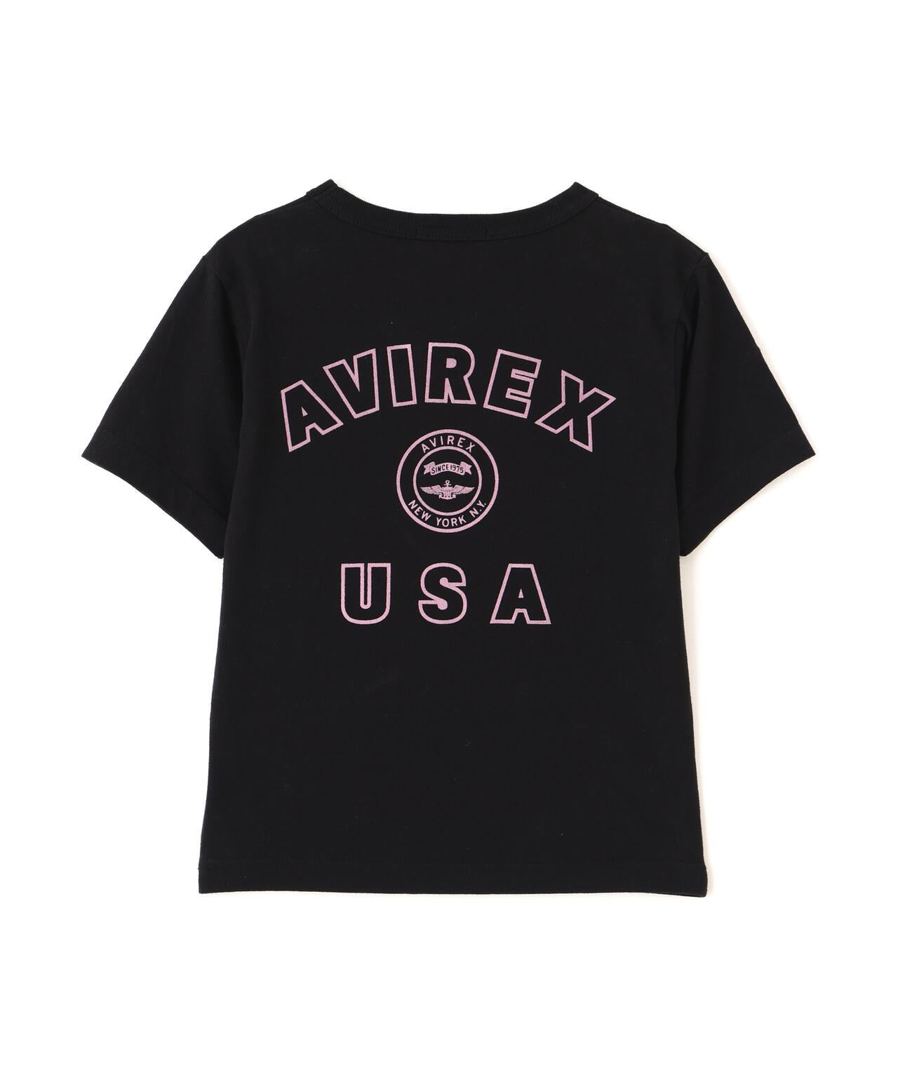 《WOMAN》 VARSITY LOGO 學院字母圖案 短款 T-SHIRT