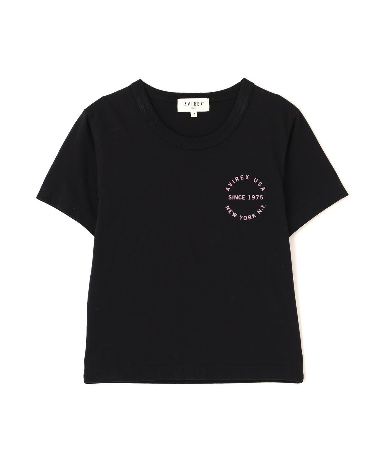 《WOMAN》 VARSITY LOGO 學院字母圖案 短款 T-SHIRT