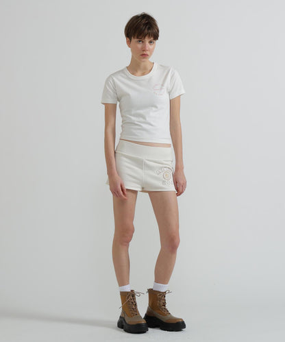 《WOMAN》 VARSITY LOGO 學院字母圖案 短款 T-SHIRT