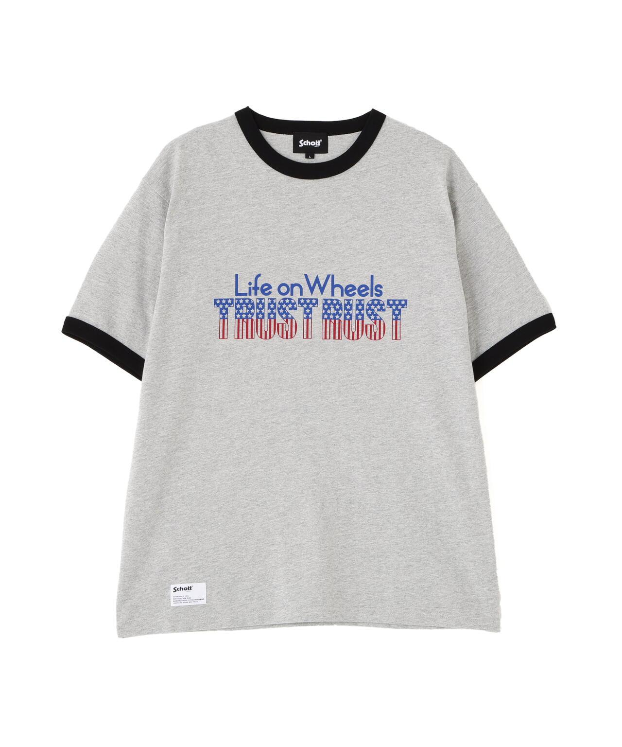 TRUST RUST RINGER T-SHIRT 撞色領T恤