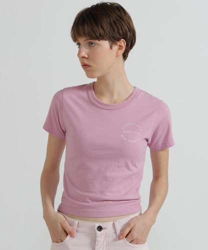 《WOMAN》 VARSITY LOGO 學院字母圖案 短款 T-SHIRT