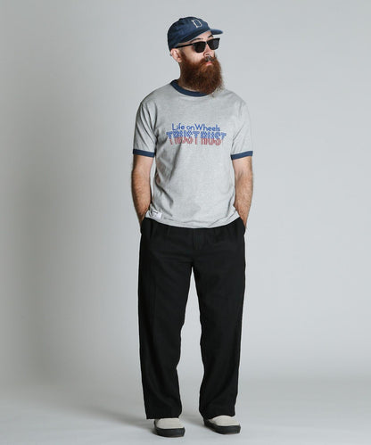 TRUST RUST RINGER T-SHIRT 撞色領T恤