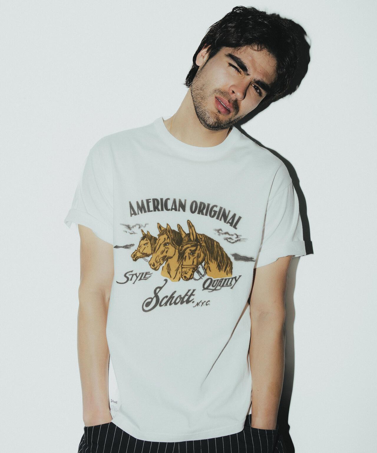 馬植絨圖案 T恤 HORSE FLOCKY T-SHIRT